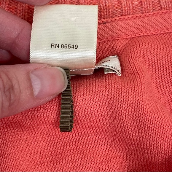 Tommy Bahama 100% Cashmere Orange Pullover Medium - Picture 10 of 12